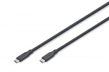 USB silicone cable, USB4 version 2.0, USB 80Gbps, 0.5m, black 