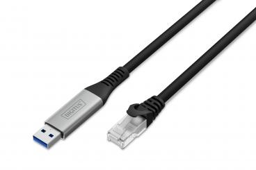 USB-A - RJ45 Ethernet cable, 1Gbit/s, 5m 