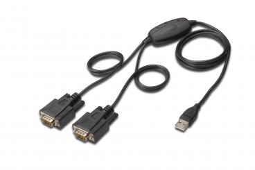 USB 2.0 to 2x RS232 Cable 
