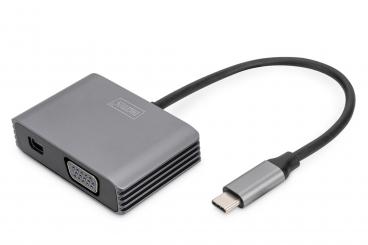 USB Type-C™ 4 K 2-in-1 Mini DisplayPort + VGA Graphics Adapter 