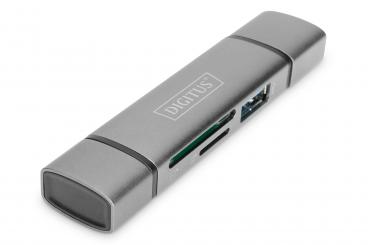 Dual Card Reader Hub USB-C™ / USB 3.0, OTG 