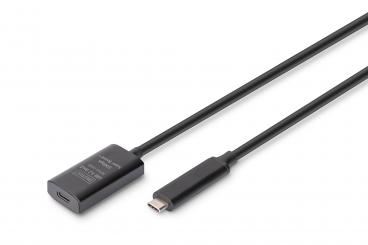 Active USB 3.2 Gen2 10G extension cable, USB-C - USB-C, 5m 