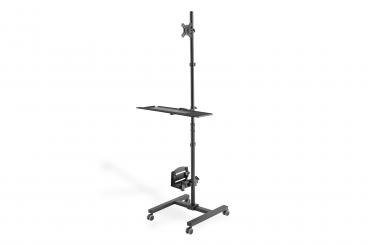 Mobile workstation with individual height adjustment 