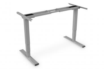 Electrically Height-Adjustable Table Frame, dual motor, 3 levels, gray 