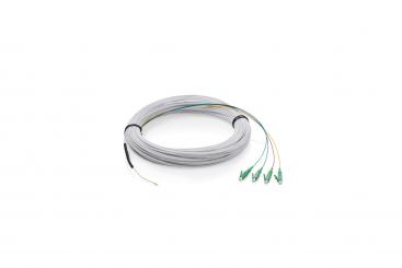 FTTH drop cable, singlemode, 4 fibers, 4 LC/APC, 30 m 