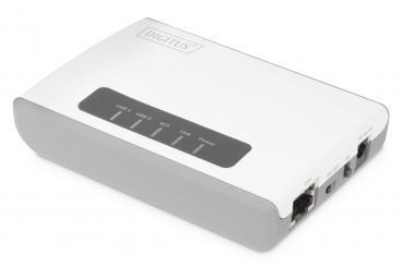 2 Port USB 2.0 Wireless Multi-Functional Network Server, 300 Mbps 