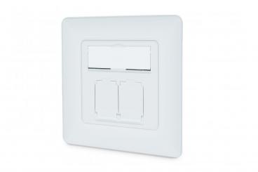 CAT 6A Class EA Network Outlet, Design-Compatible, Shielded, Flush Mount 