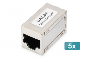 CAT 6A modular couplers, shielded - 5 pieces 
