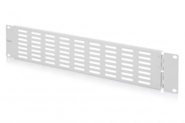 Blank cover with ventilation grille and hinge for 482.6 mm (19") enclosures 