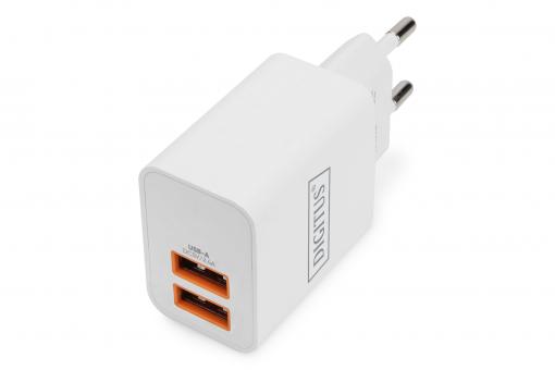USB Charger 2x USB-A, 15.5W 